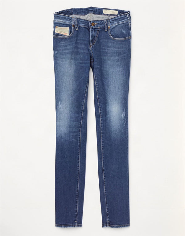 Jeans feminino Diesel Guppe cintura baixa super slim skinny W29 L34 azul