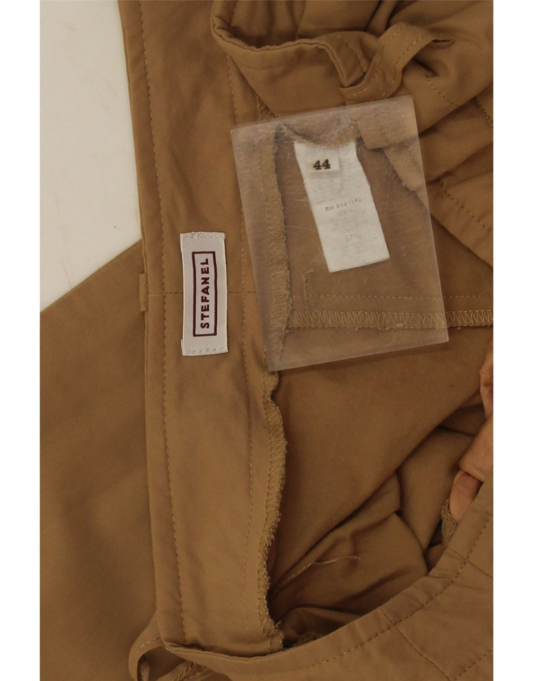 Calça Chino Feminina Stefanel Bootcut IT 44 Médio W30 L32 Algodão Cáqui