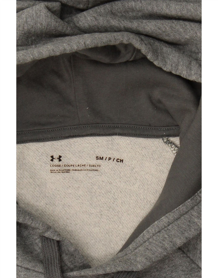 UNDER ARMOUR Mens Hoodie Jumper Small Grey Cotton Vintage Under Armour and Second-Hand Under Armour from Messina Hembry 