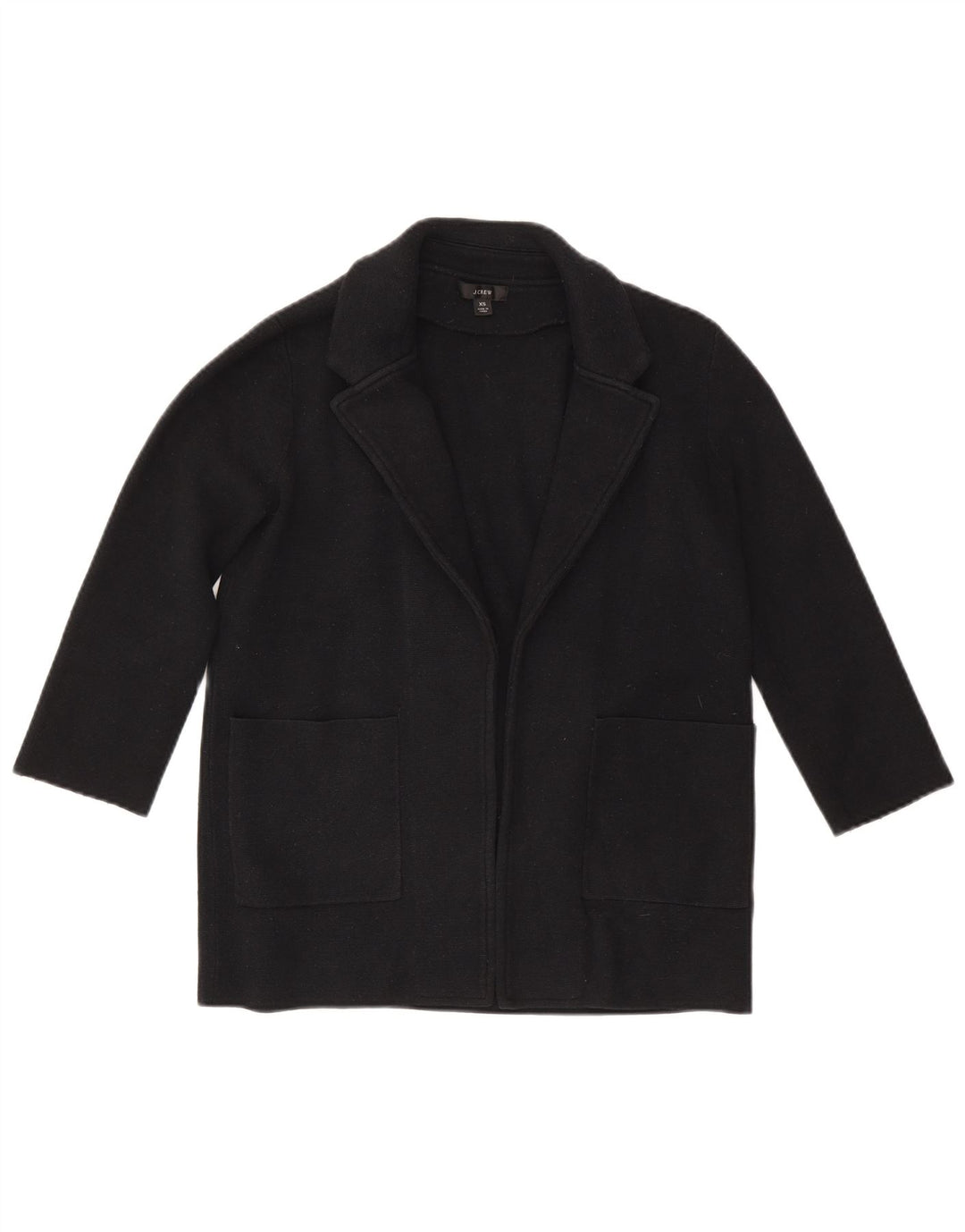 J. Crew Jaqueta blazer feminina oversized manga 3/4 aberta Reino Unido 6 XS azul marinho