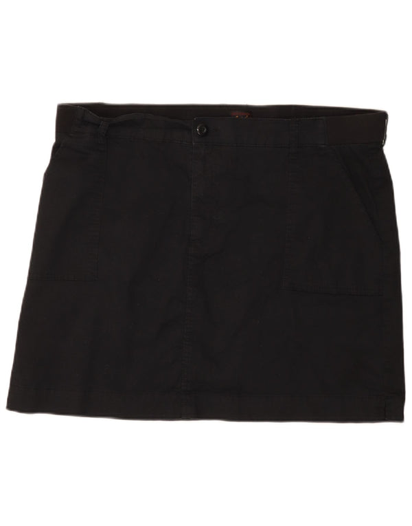 Mini saia feminina Lee cintura baixa Reino Unido 20 2XL W40 algodão preto