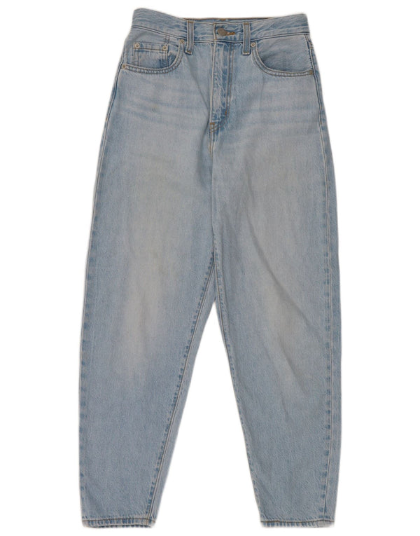 Calça jeans feminina Levi's cintura alta solta ajuste cônico W24 L27 algodão azul