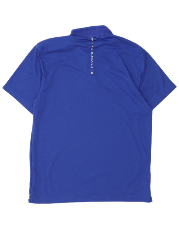 Camisa polo masculina Under ARMOUR Heat Gear de algodão azul médio