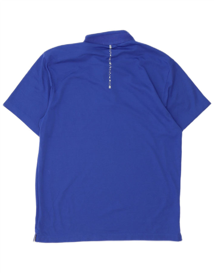 Camisa polo masculina Under ARMOUR Heat Gear de algodão azul médio