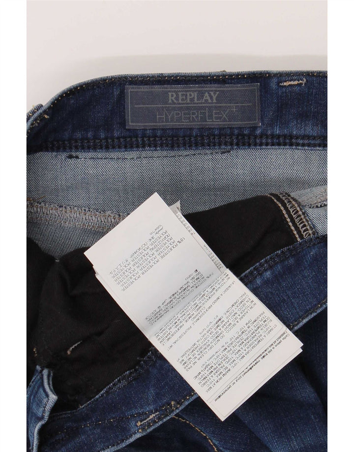 Replay Jeans Slim Masculino W28 L30 Azul Algodão