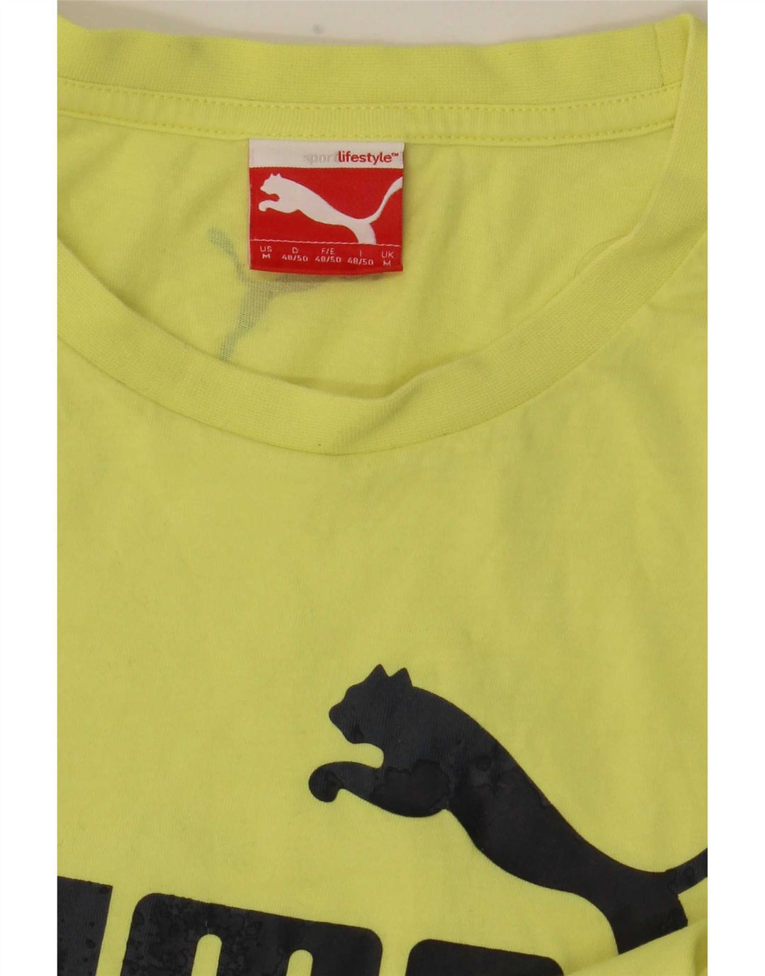 Camiseta masculina Puma Graphic Top Amarelo Médio