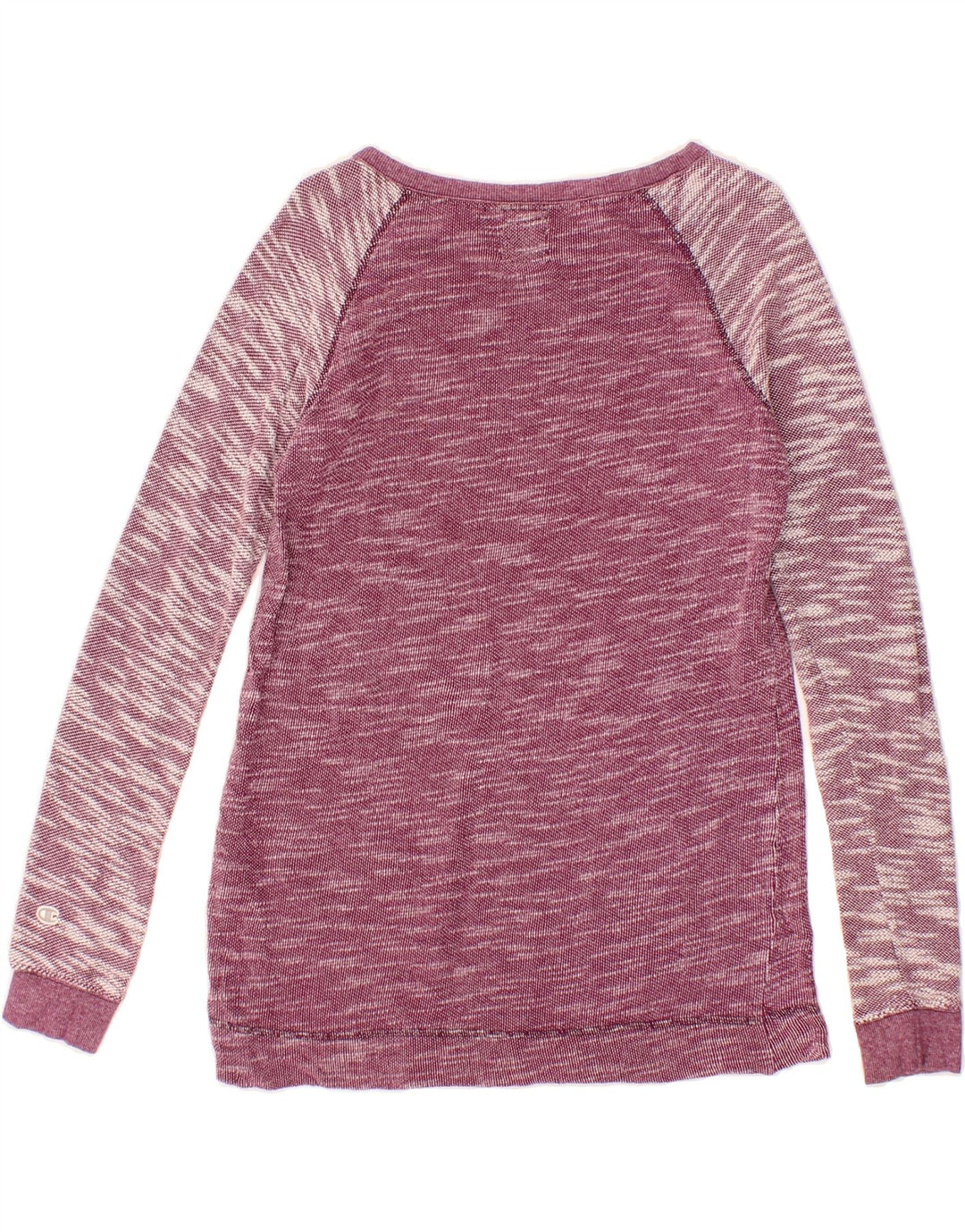 CHAMPION Womens Sweatshirt Jumper UK 10 Small Purple Flecked Cotton Vintage Champion and Second-Hand Champion from Messina Hembry 