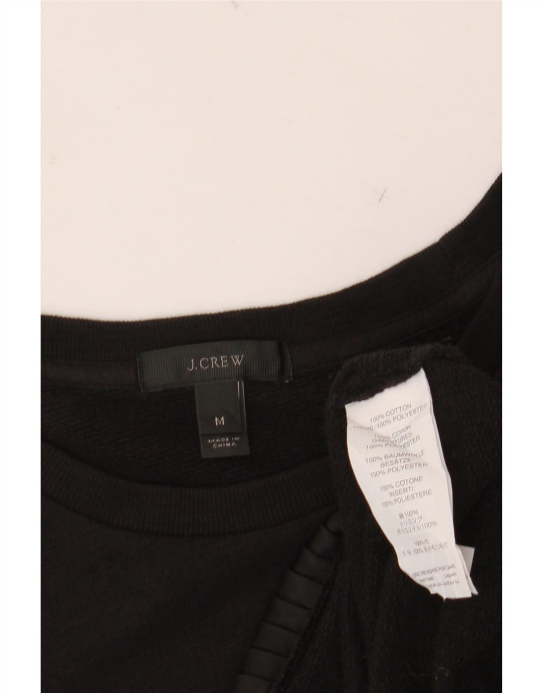 Suéter feminino J. CREW UK 14 algodão preto médio