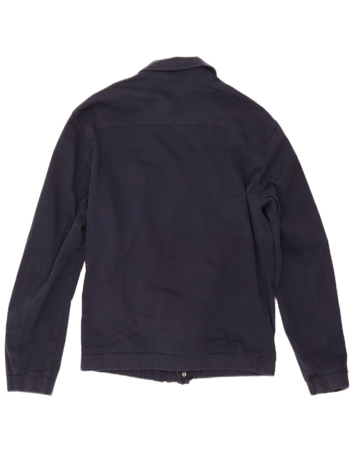 Jaqueta bomber masculina Zara UK 36 pequena azul marinho