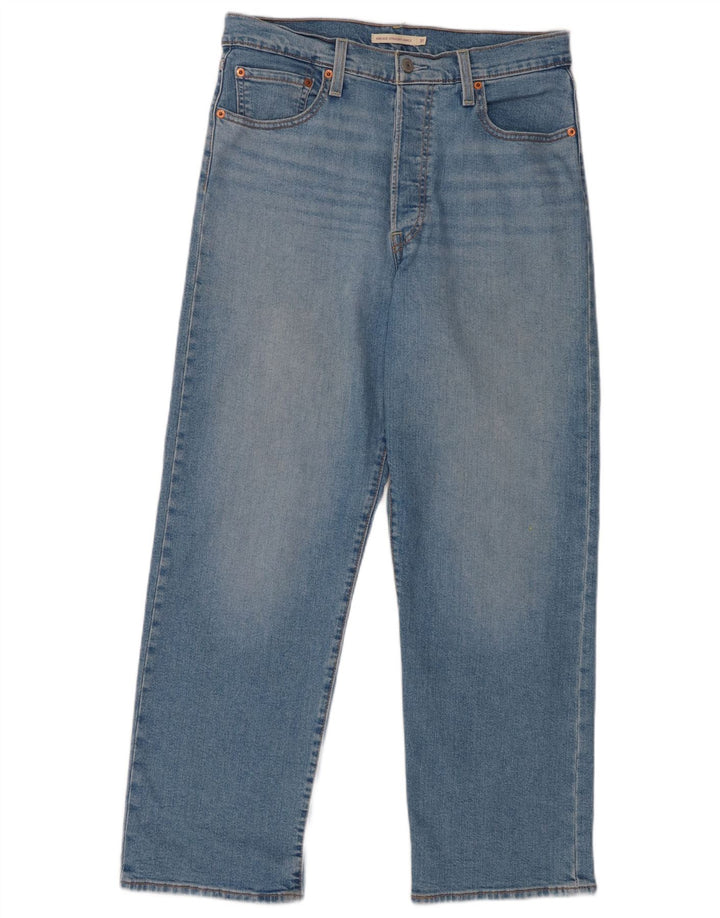 Jeans feminino Levi's Ribcage Straight W31 L29 Azul Algodão