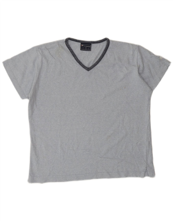 Camiseta feminina Champion UK 14 algodão azul médio