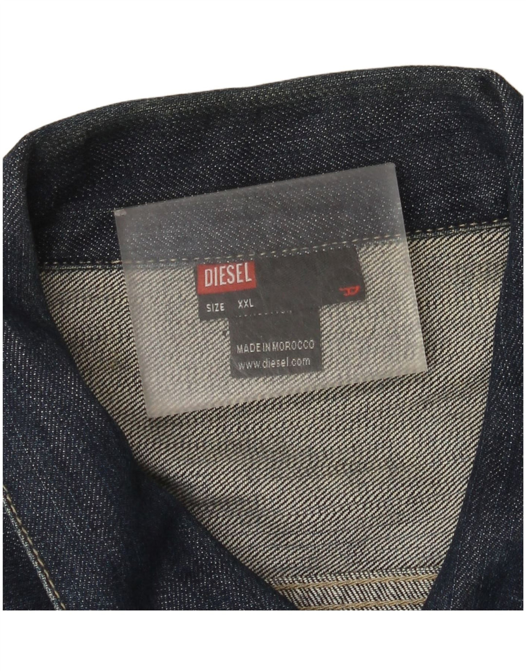 Jaqueta jeans masculina Diesel UK 44 2XL algodão azul marinho
