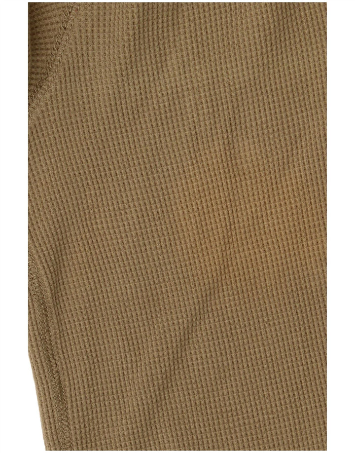Timberland Mens Graphic Top Manga Longa Grande Algodão Bege