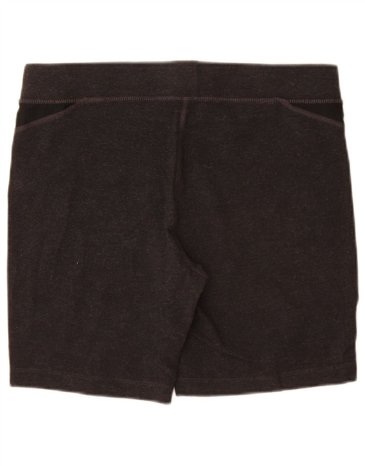 Shorts esportivos femininos FILA UK 8 pequeno algodão colorblock cinza