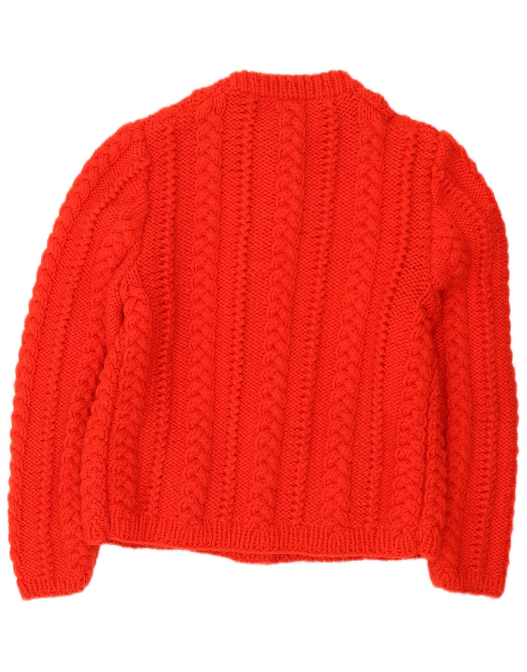 Suéter cardigã feminino vintage UK 14 vermelho médio