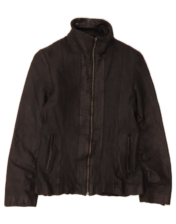 LLD Womens Leather Jacket UK 12 Medium Black Leather Vintage LLD and Second-Hand LLD from Messina Hembry 