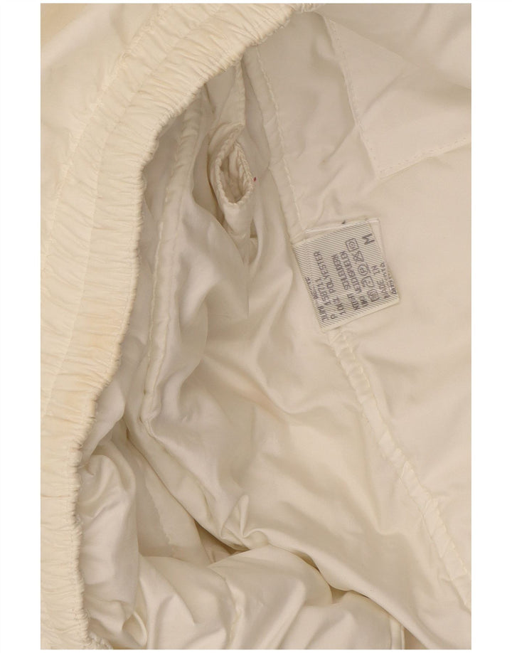 Gilet acolchoado vintage masculino de ajuste solto UK 38 poliéster branco médio