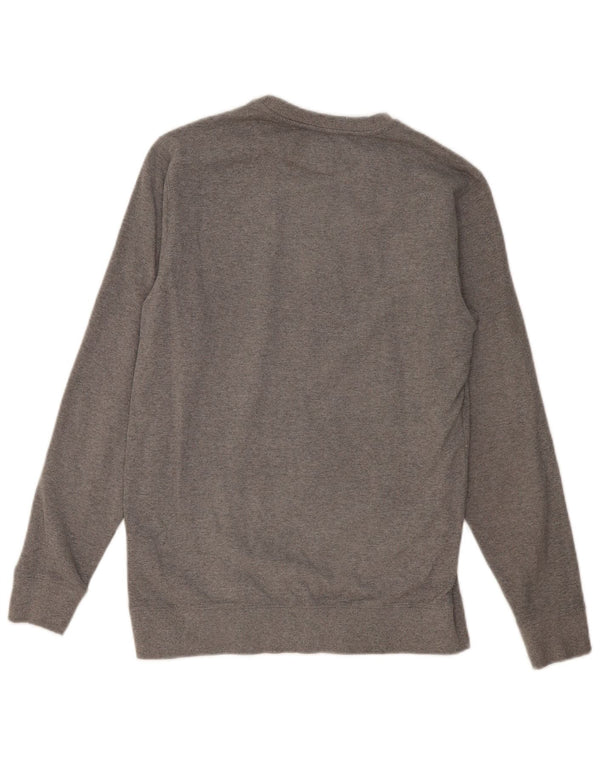 Vans Mens Graphic Moletom Jumper Pequeno Cinza Flecked Algodão