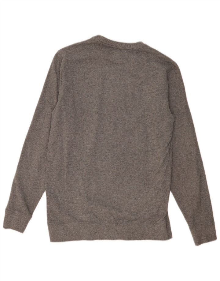 Vans Mens Graphic Moletom Jumper Pequeno Cinza Flecked Algodão