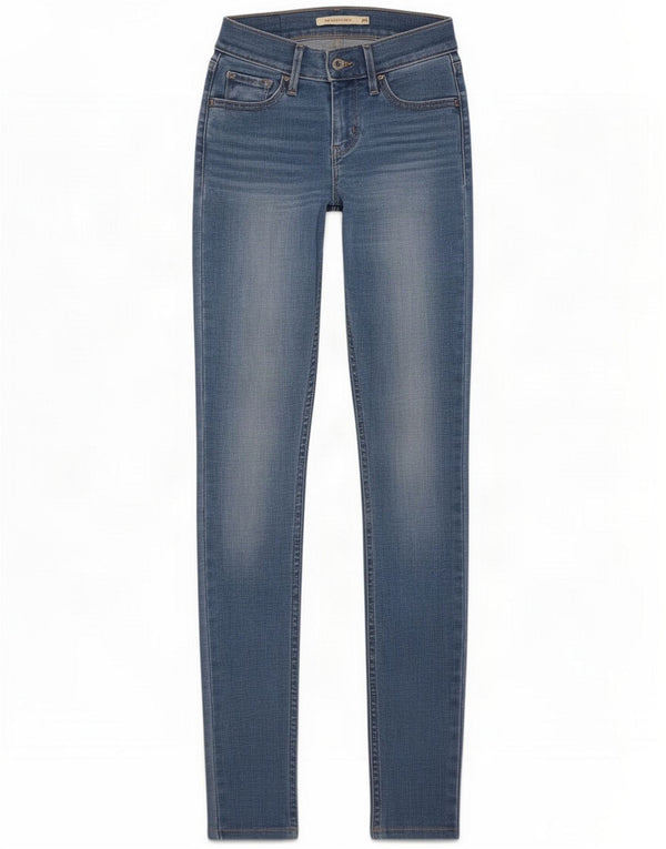 Levi's Womens 710 Super Skinny Jeans W24 L32 Blue Cotton