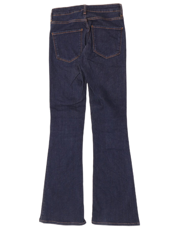Zara Calça jeans feminina larga EU 34 2XS W24 L31 Azul marinho