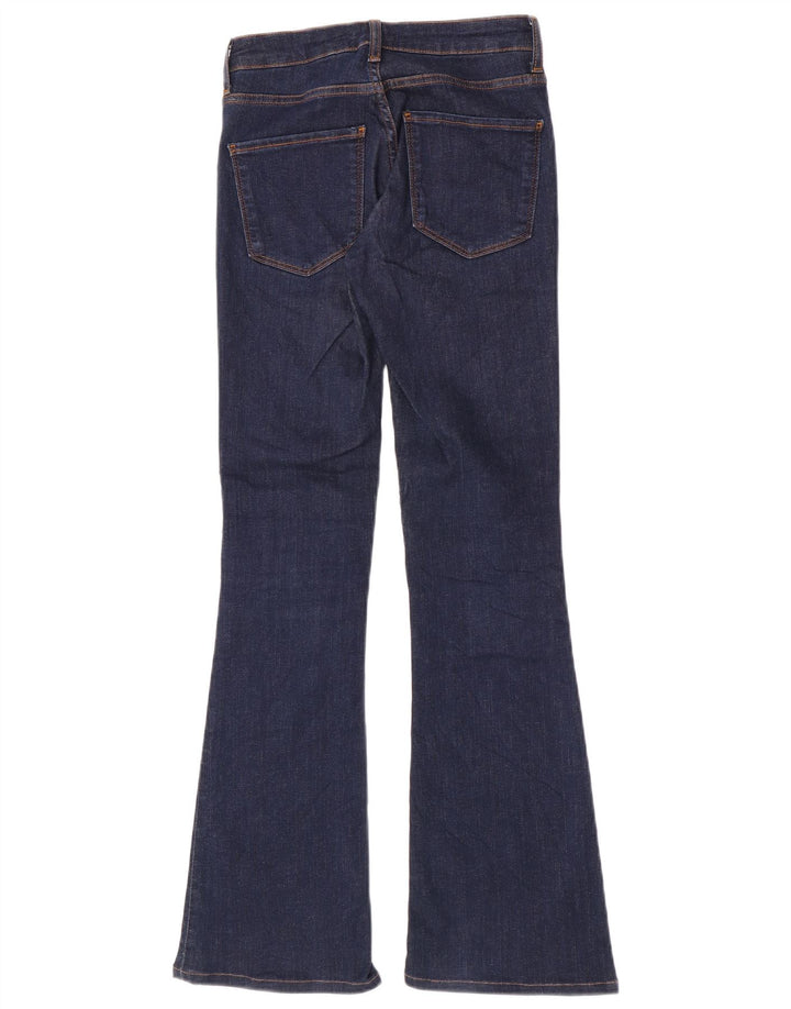 Zara Calça jeans feminina larga EU 34 2XS W24 L31 Azul marinho