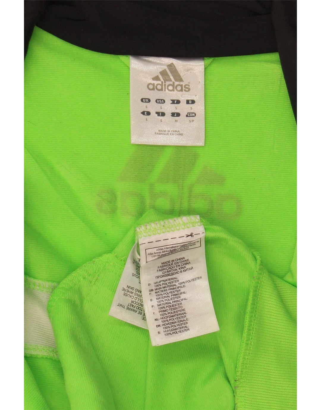 ADIDAS Mens Graphic Tracksuit Top Jaqueta Pequena Verde Colorblock Poliéster