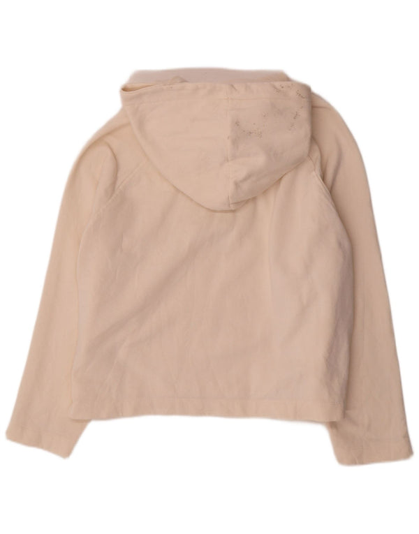 Zara moletom feminino oversized com capuz UK 14 médio off white algodão