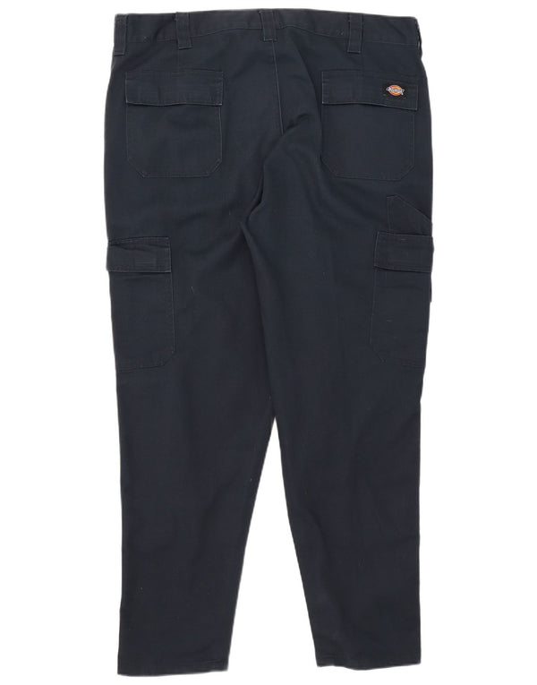 Calças Dickies Mens Slim Cargo W38 L29 Poliéster Azul Marinho