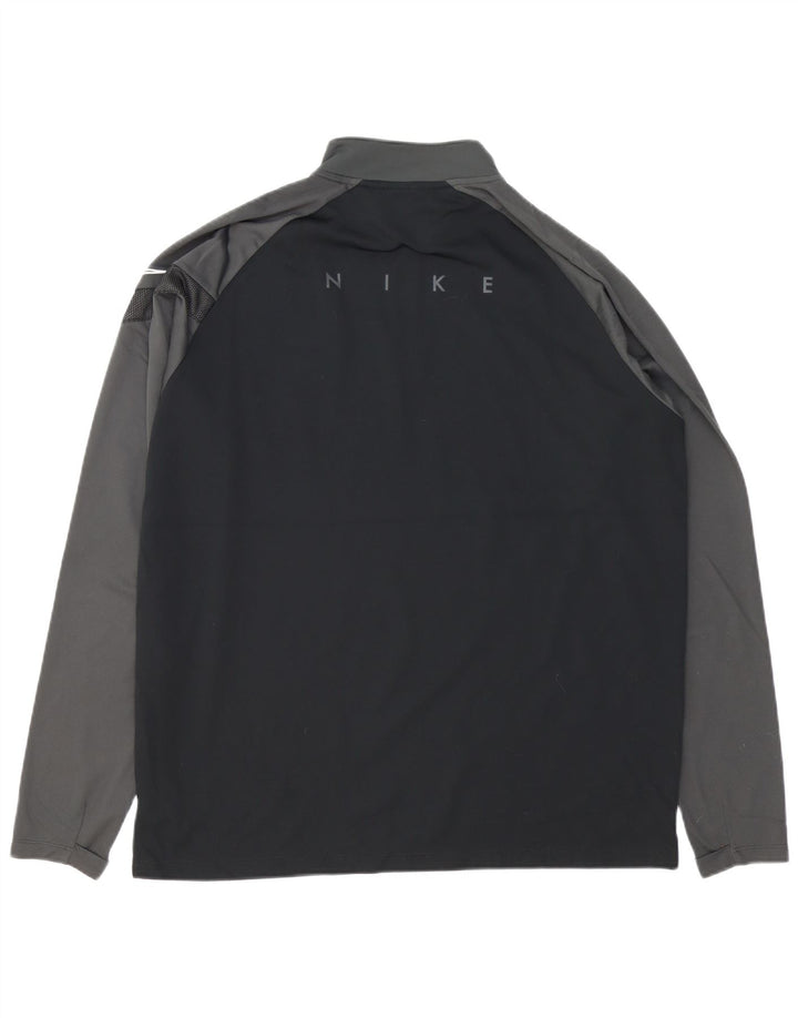 NIKE Masculino Dri Fit Graphic Pullover Treino Top XL Preto Colourblock