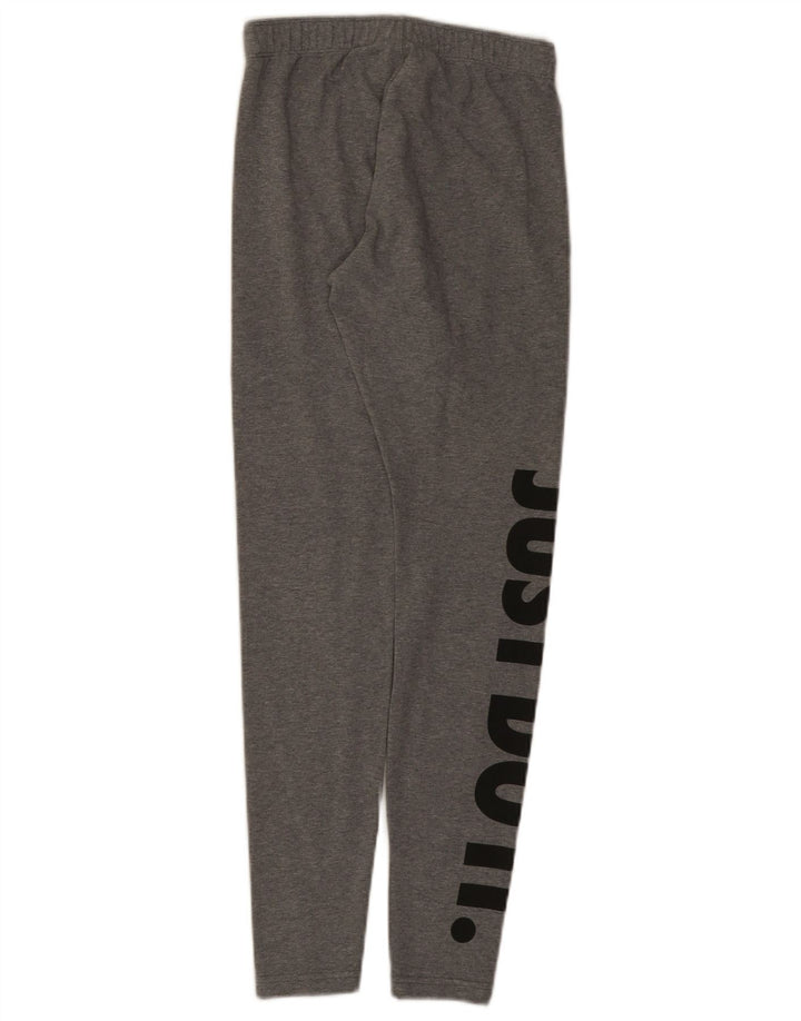 Leggings Nike Femininas Graphic UK 8 Pequenas Cinza Flecked Algodão