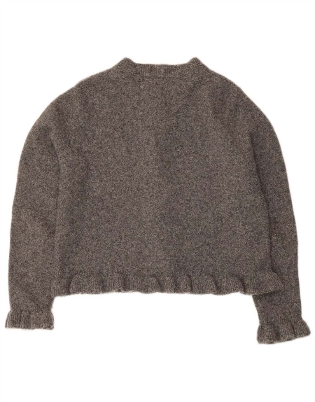 Bolero Jumper feminino Zara UK 14 poliéster cinza médio