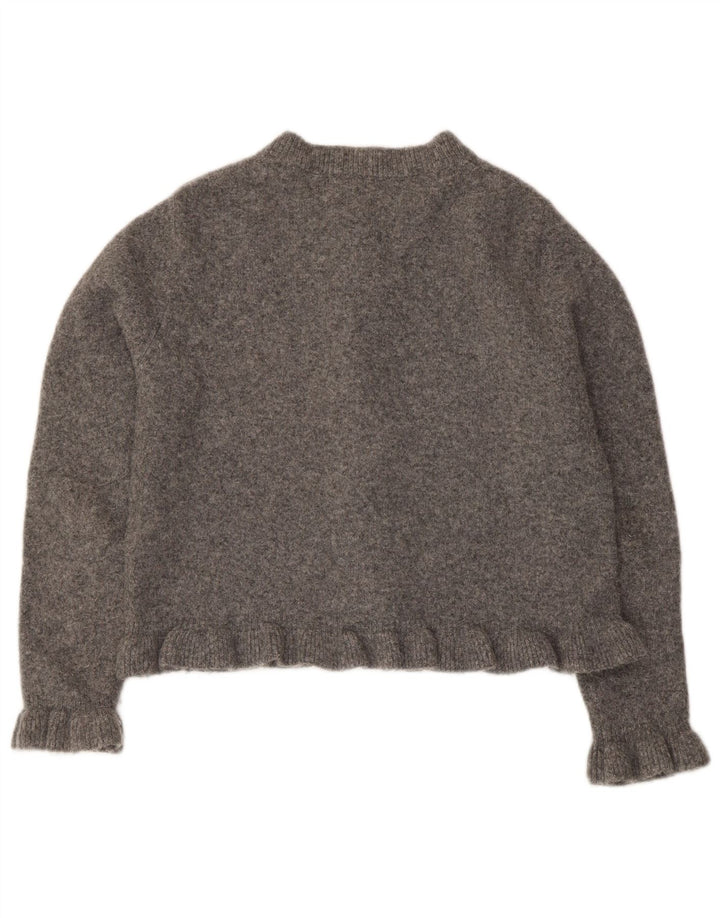 Bolero Jumper feminino Zara UK 14 poliéster cinza médio