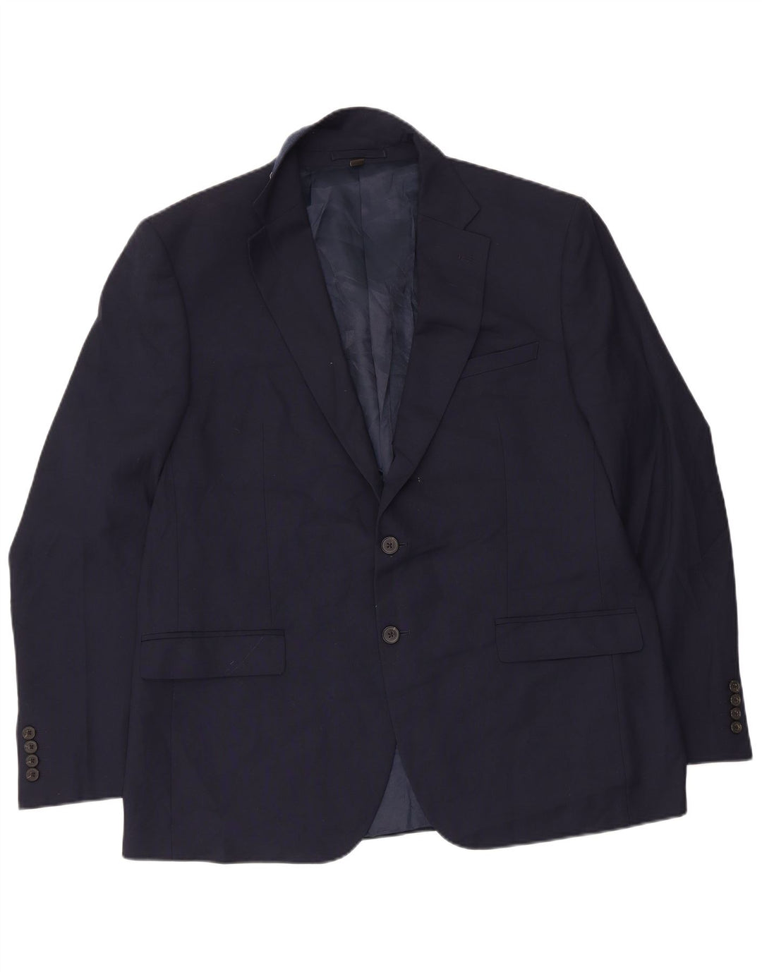 Jaqueta blazer masculina de ajuste regular de 2 botões Marks & Spencer Reino Unido 44 XL azul marinho