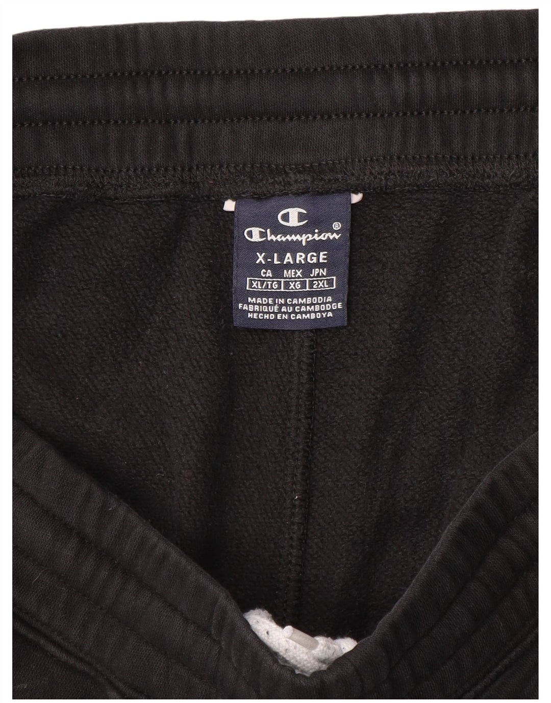 CHAMPION Calça de treino masculina gráfica Joggers XL preto