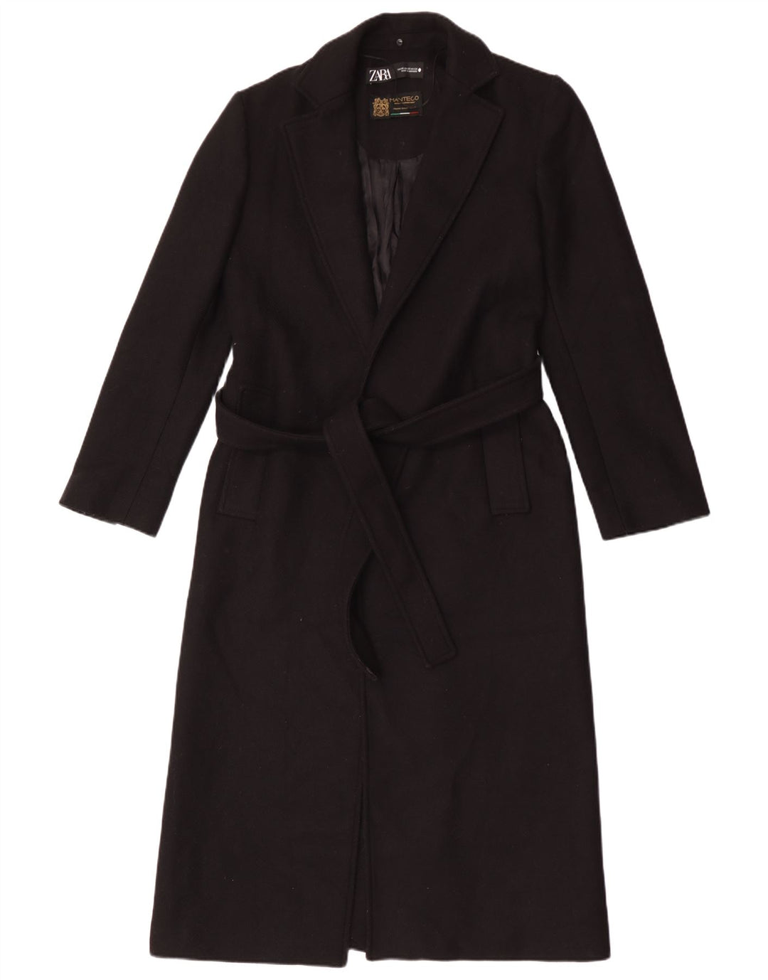 Sobretudo feminino Zara Manteco UK 6 XS lã preta