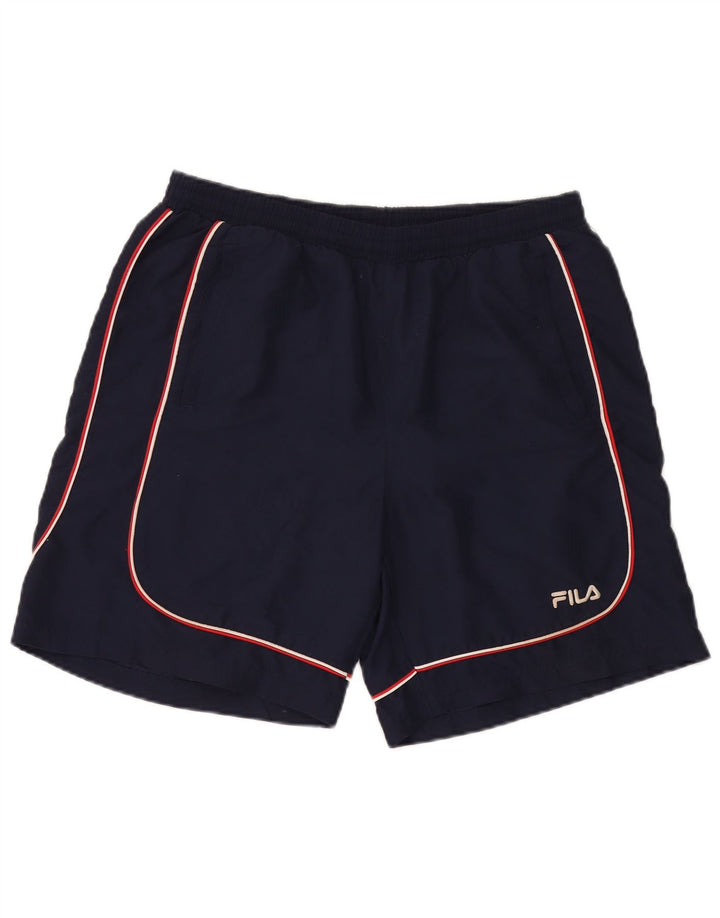 Fila Mens Sport Shorts Grande Poliéster Azul Marinho