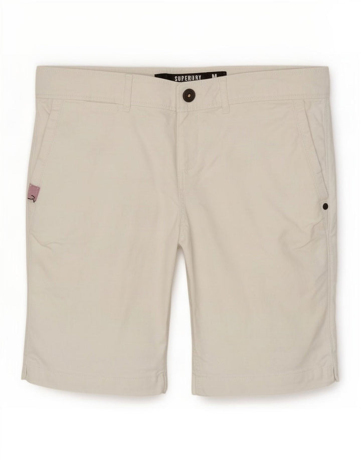 Shorts Chino Feminino Superdry Médio W30 Algodão Branco