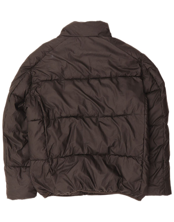 Jaqueta acolchoada masculina Zara UK 40 grande poliéster preto