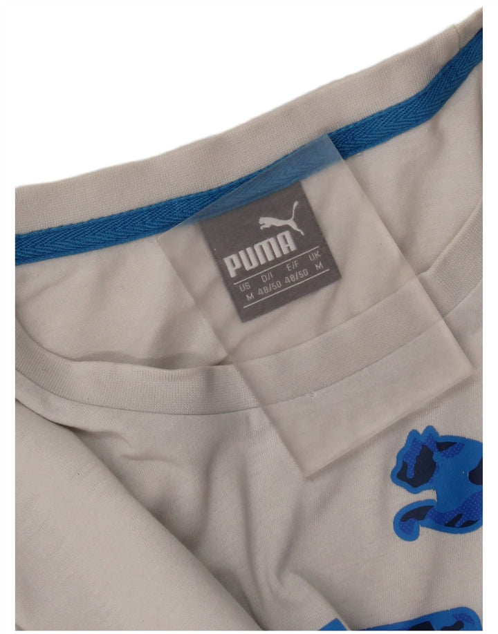 Puma Camiseta Masculina Graphic Top Médio Branco