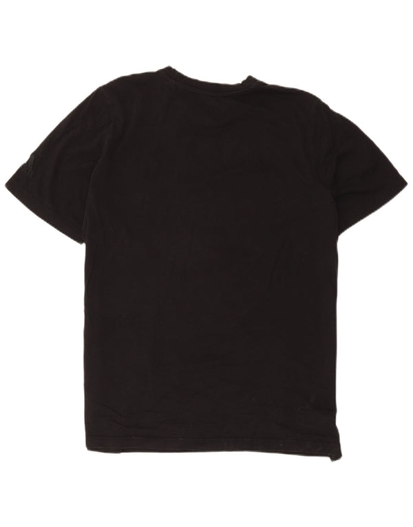 Adidas Mens Graphic T-Shirt Top Grande Algodão Preto