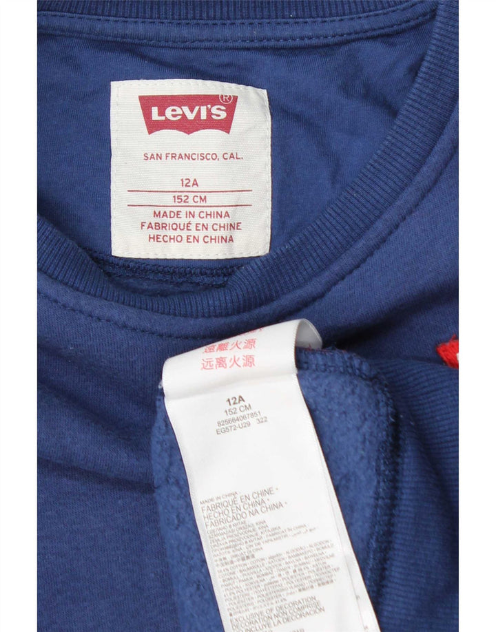Moletom Levi's Menino 11-12 Anos Azul Algodão