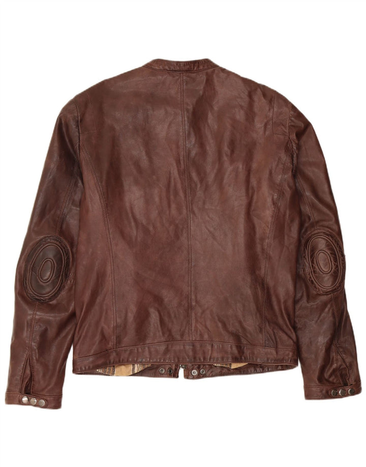 Jaqueta Zen feminina de couro Racer IT 52 2XL couro marrom