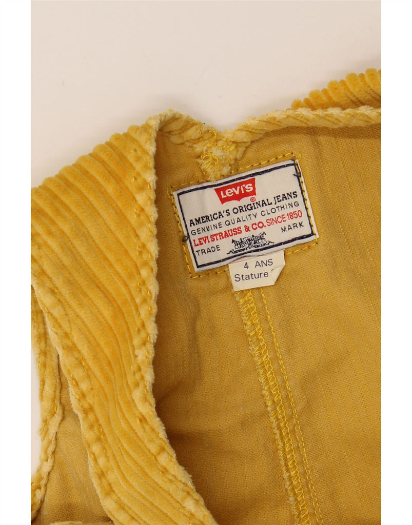 LEVI'S Boys Dungarees Cargo Corduroy Trousers 3-4 Years W26 L15 Yellow Vintage Levi's and Second-Hand Levi's from Messina Hembry 