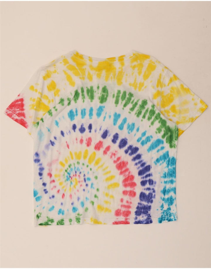 Camiseta feminina CHAMPION UK 16 grande algodão tie-dye multicolorido