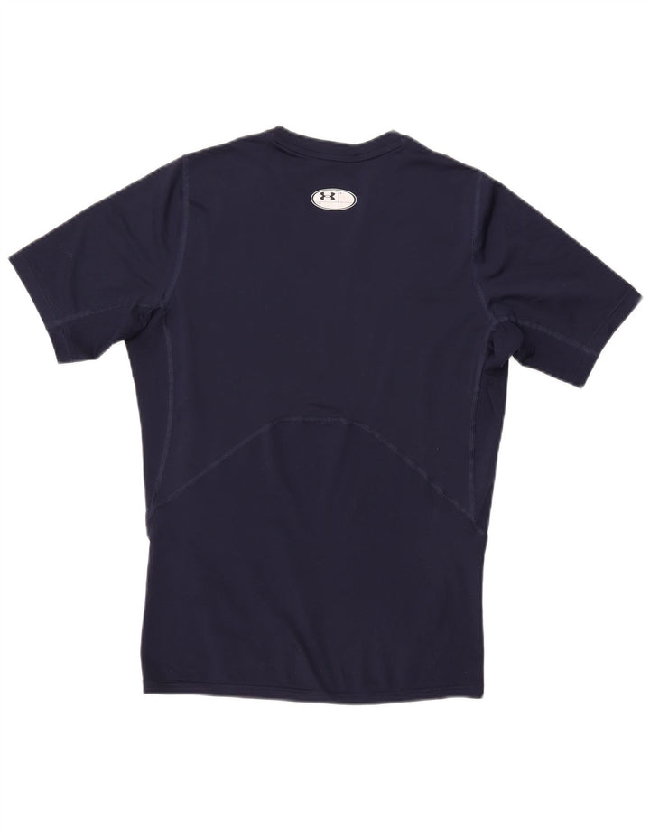 Camiseta masculina Under Armour Heat Gear Top médio azul marinho sintético