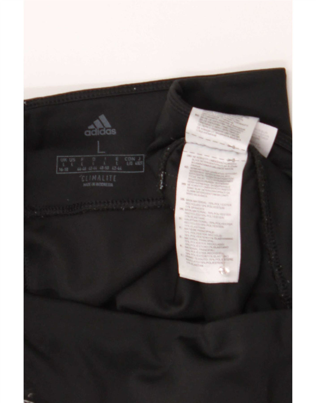Leggings Adidas Mulher UK 16/18 Grande Poliéster Preto