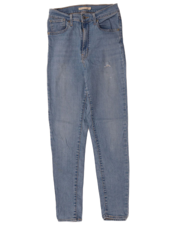 LEVI'S Womens Mile High Super Skinny Jeans W29 L28 Blue Cotton