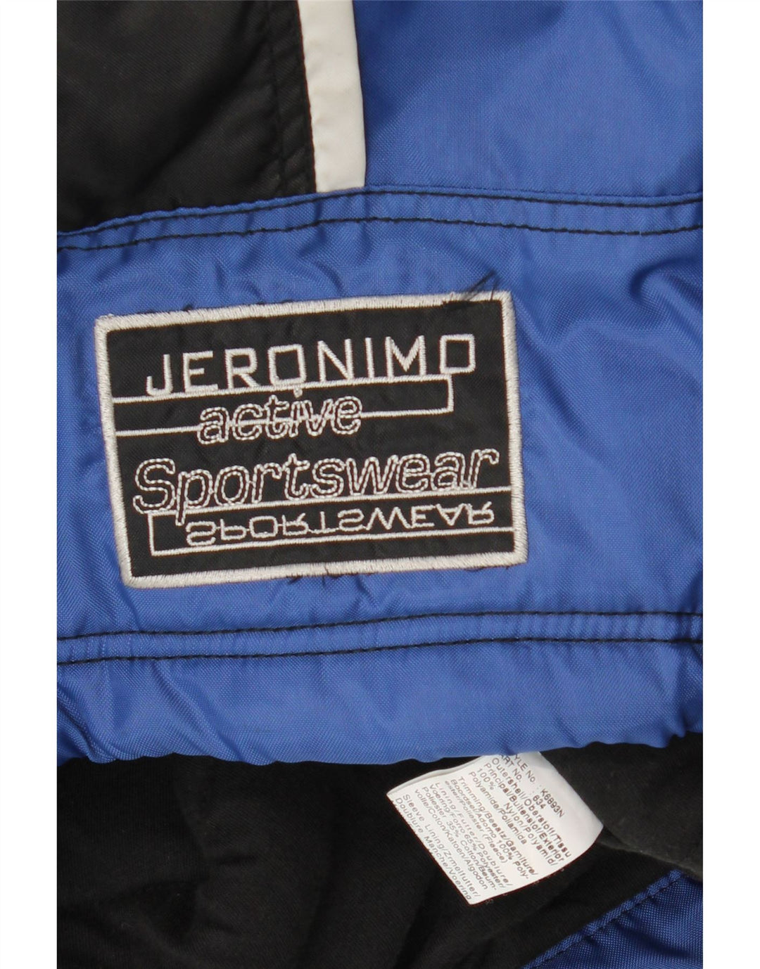 Jaqueta corta-vento masculina Jeronimo com capuz UK 44 2XL azul Colourblock Nylon