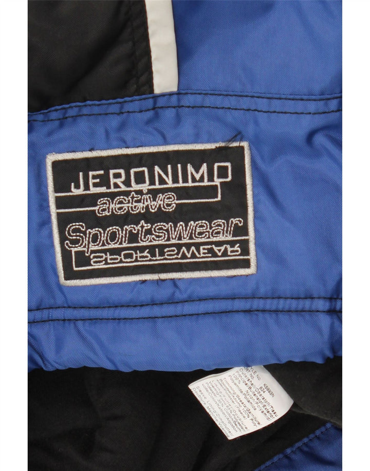 Jaqueta corta-vento masculina Jeronimo com capuz UK 44 2XL azul Colourblock Nylon